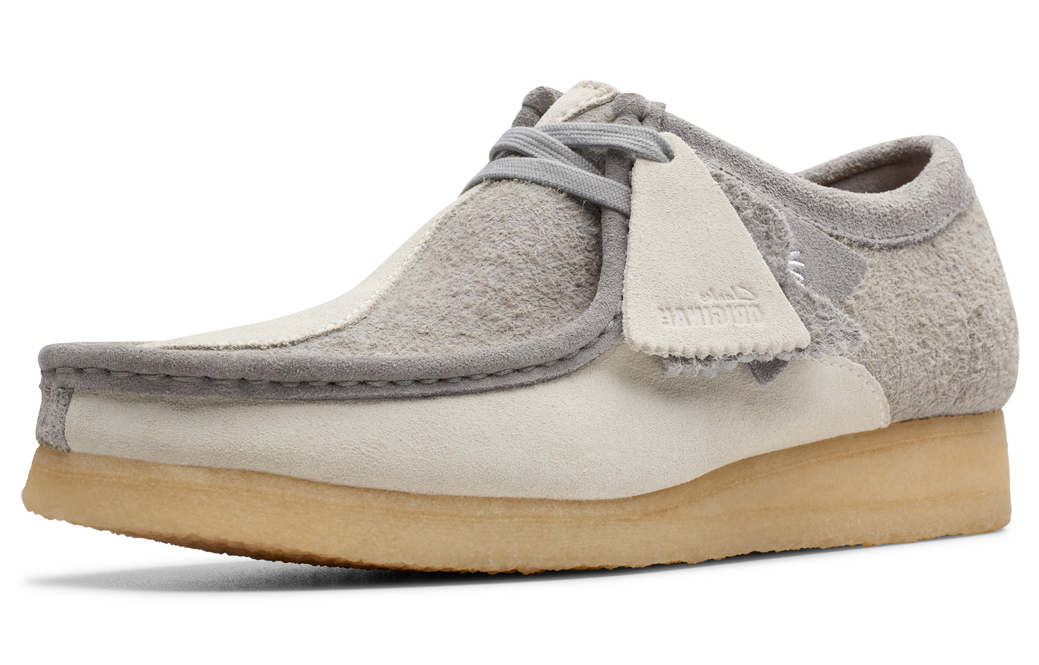 Мужские повседневные кроссовки Clarks низкие серо-белые — фото 2