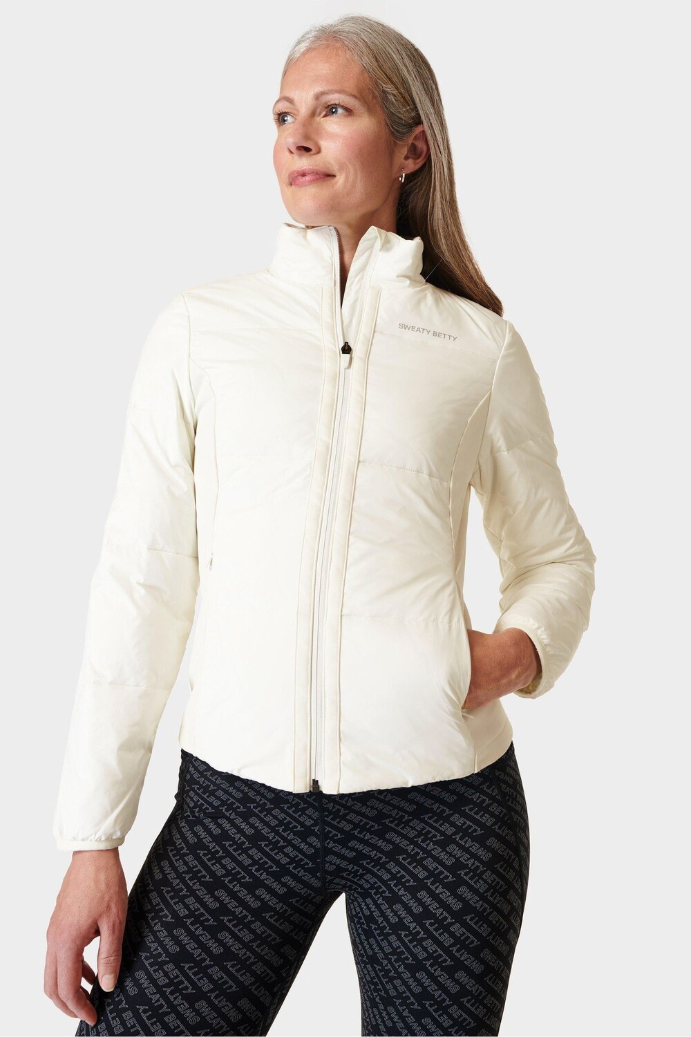 

Ускорить элитную куртку Sweaty Betty, белый