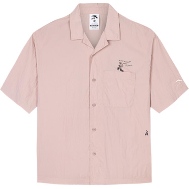 

Рубашка Anta x CHHAHUA,LIANMINGKUAN Life Collection унисекс Morandi Pink