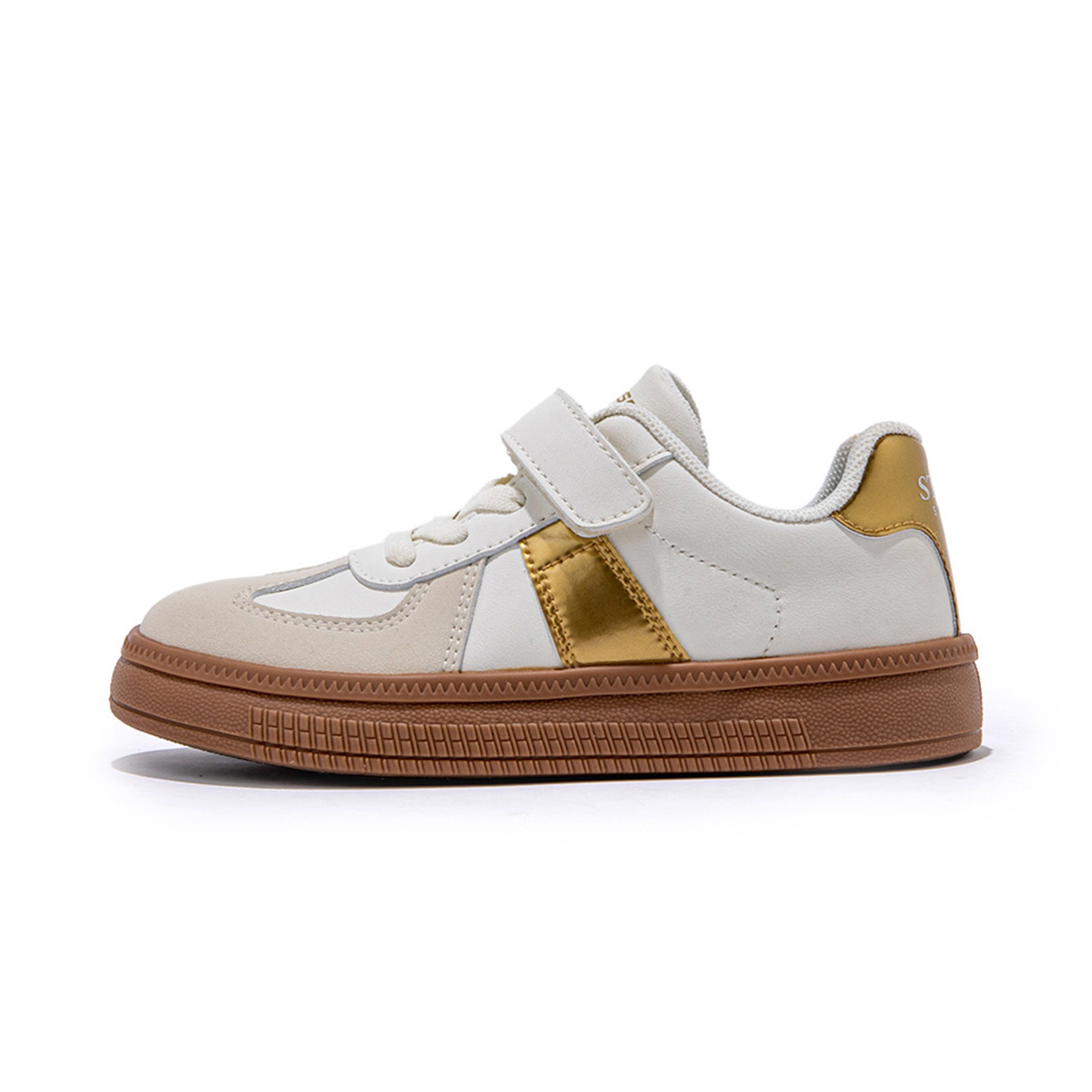 

Детские скейтерские кроссовки ST&SAT KIDS, бежевый/золотой