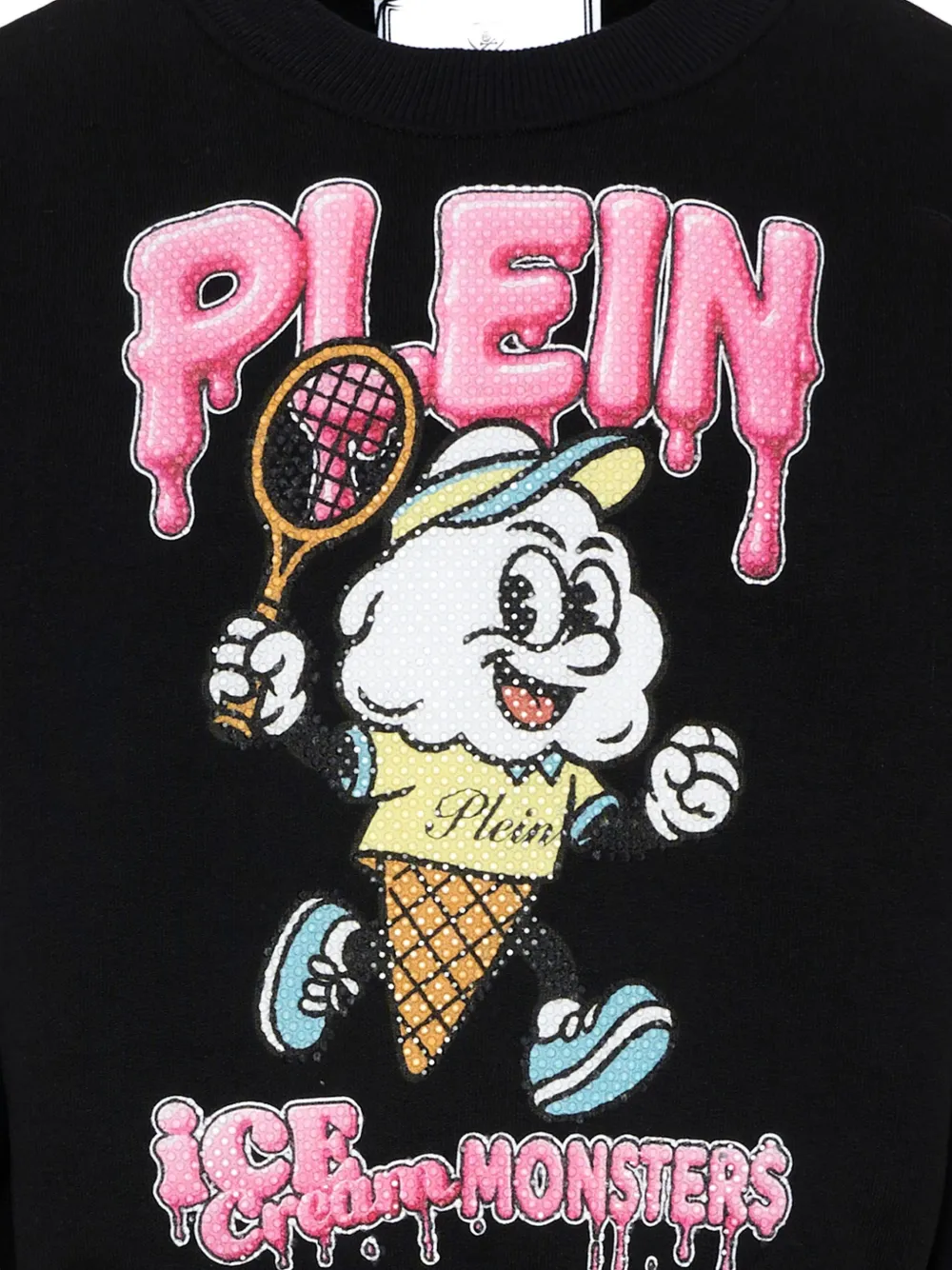 Свитшот с графическим принтом Philipp Plein Junior, черный — фото 3