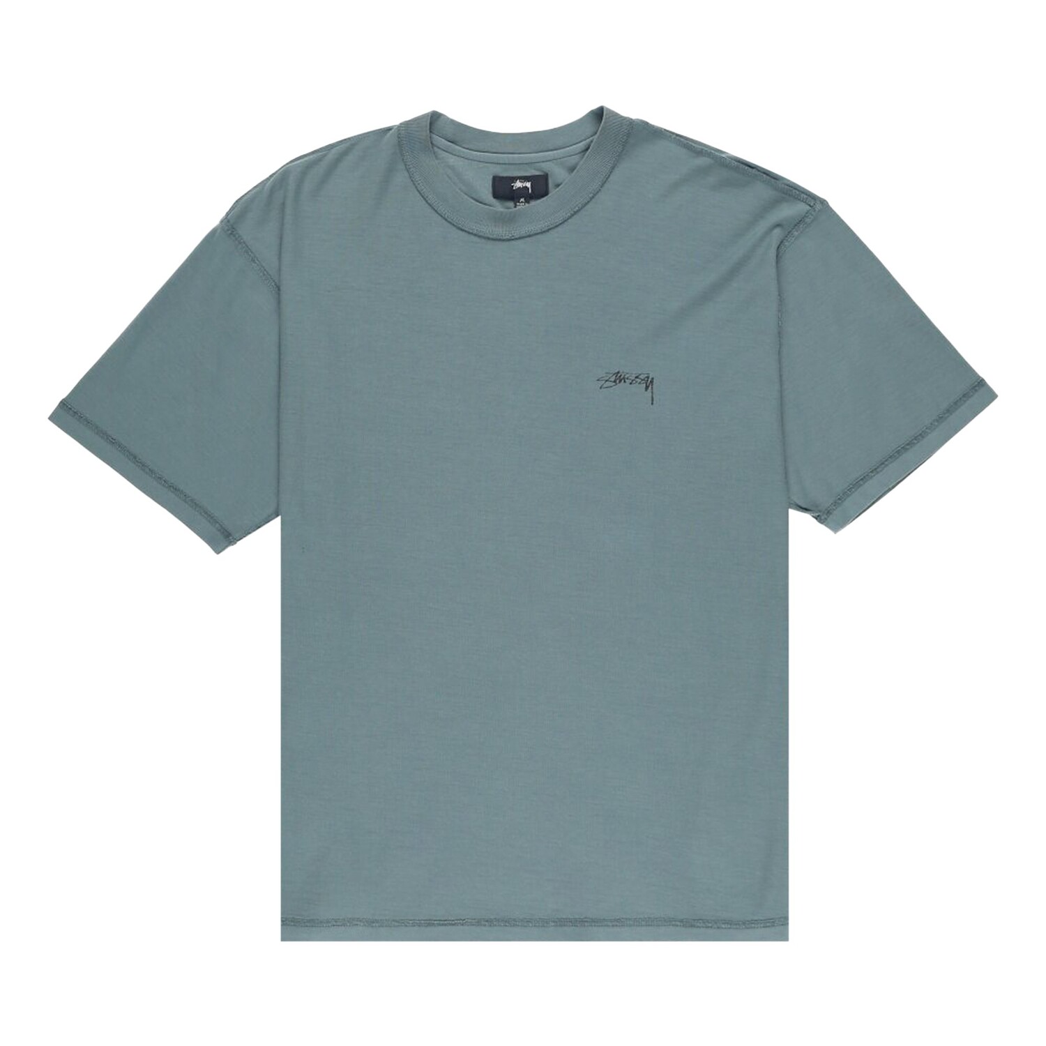 

Футболка с круглым вырезом Stussy, окрашенная наизнанку, темно-бирюзовая, Зеленый, Футболка с круглым вырезом Stussy, окрашенная наизнанку, темно-бирюзовая