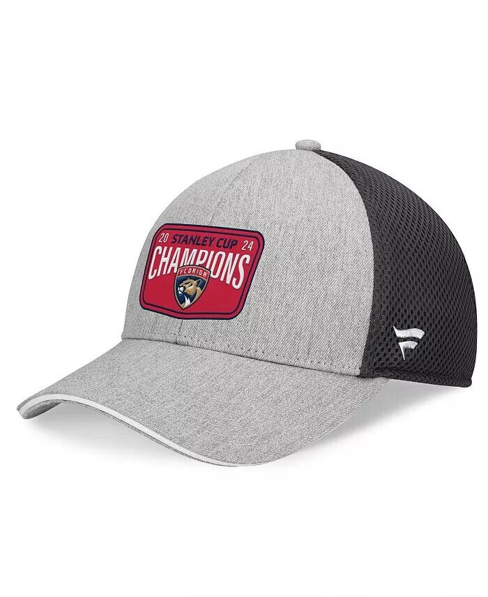

Мужская серо-угольная бейсболка Florida Panthers 2024 Stanley Cup Champions Locker Room Meshback Structured Adjustable Fanatics