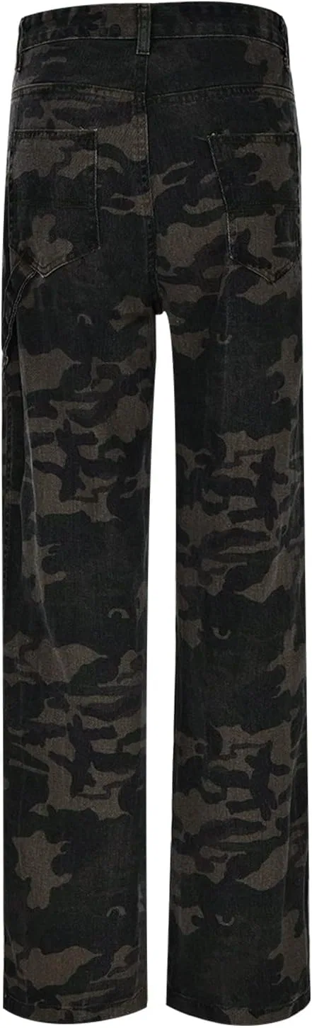 Джинсы свободные с принтом, Camouflage — фото 4