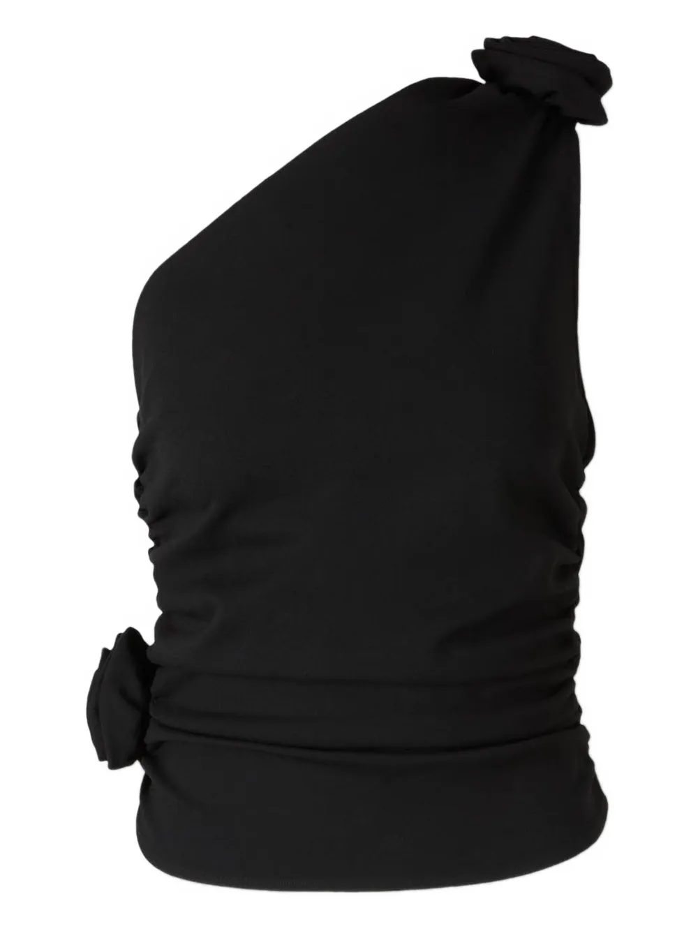 

Топ на одно плечо с украшением в виде розы Magda Butrym, черный