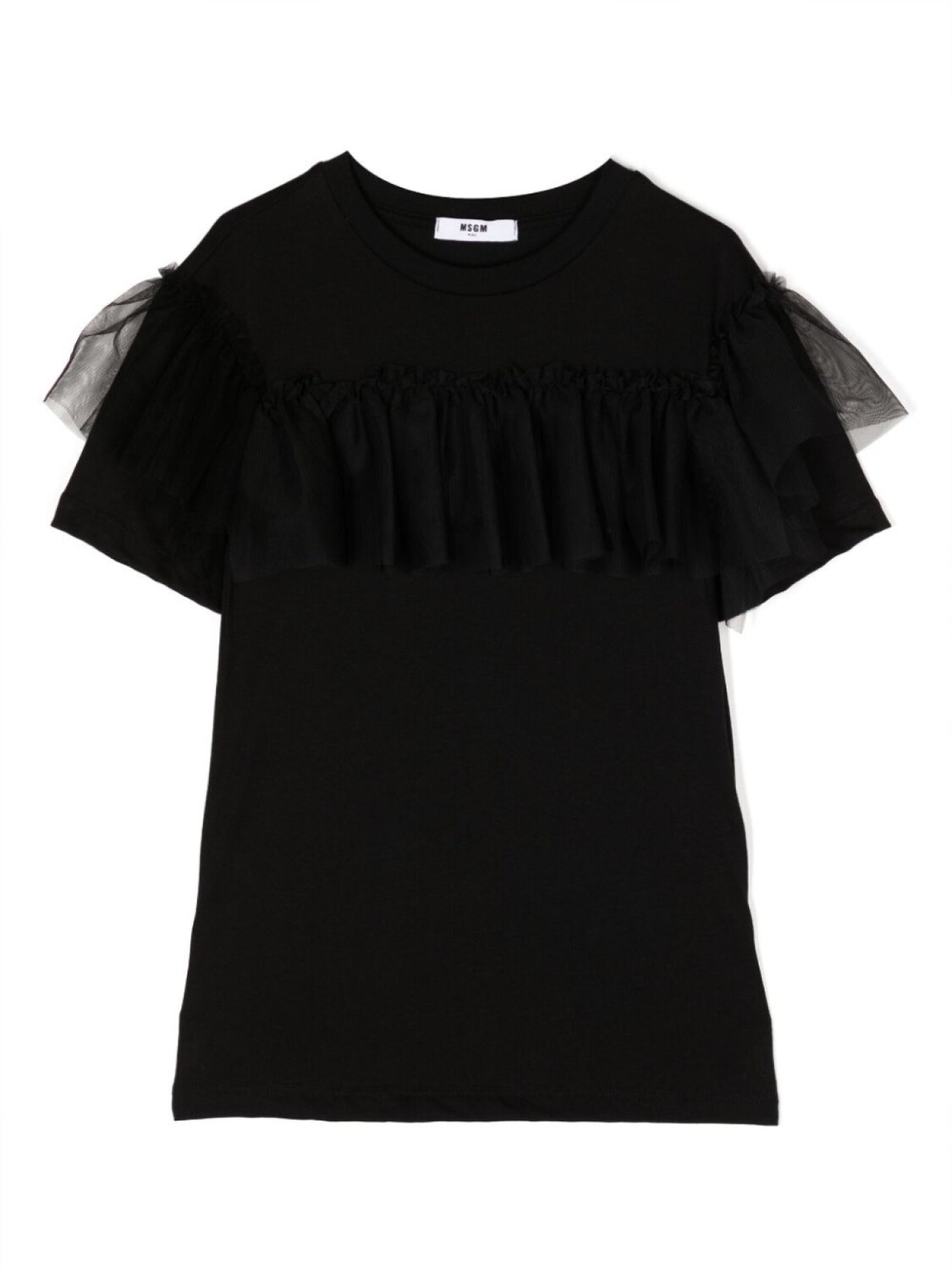 

MSGM Kids платье с тюлем, черный