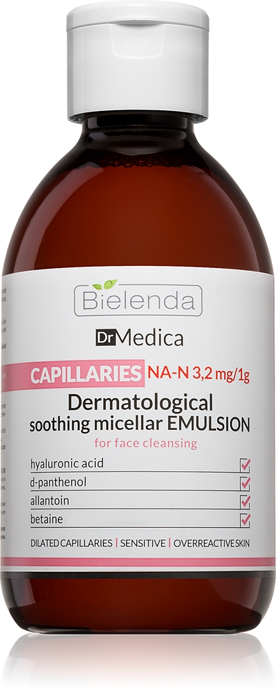 

Мицеллярное молочко Dr. Medica Capillaries нейтрализует покраснения Bielenda, 250 мл