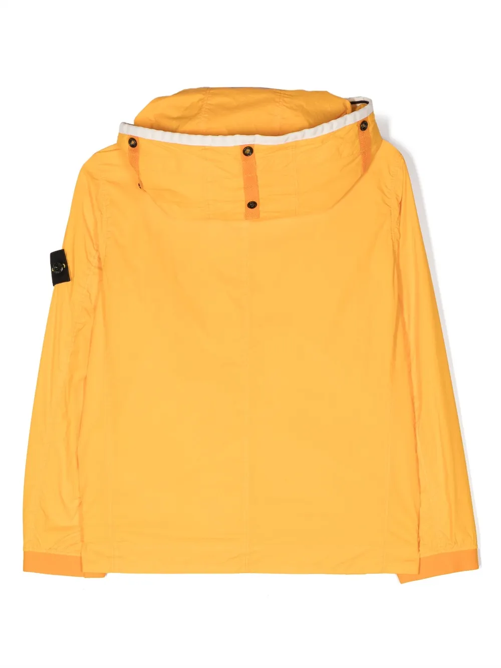Куртка на молнии с капюшоном и нашивкой-логотипом Stone Island Junior, желтый — фото 2