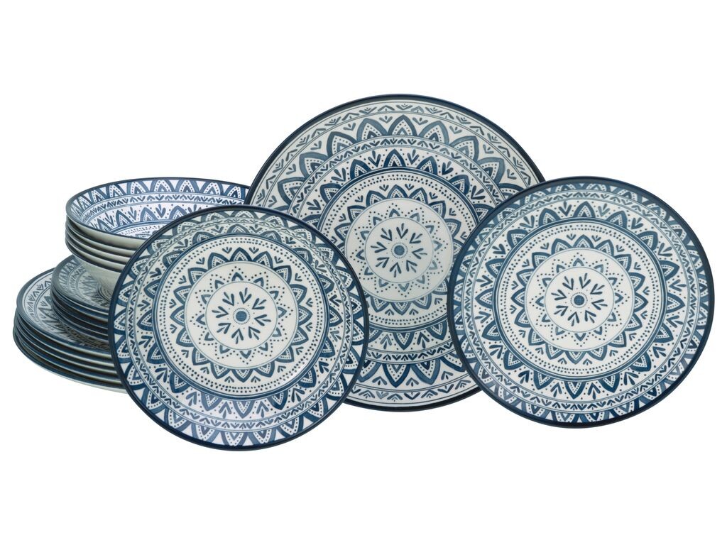 

CreaTable, 17178, Мексиканский синий, набор тарелок, 18 предметов, керамика