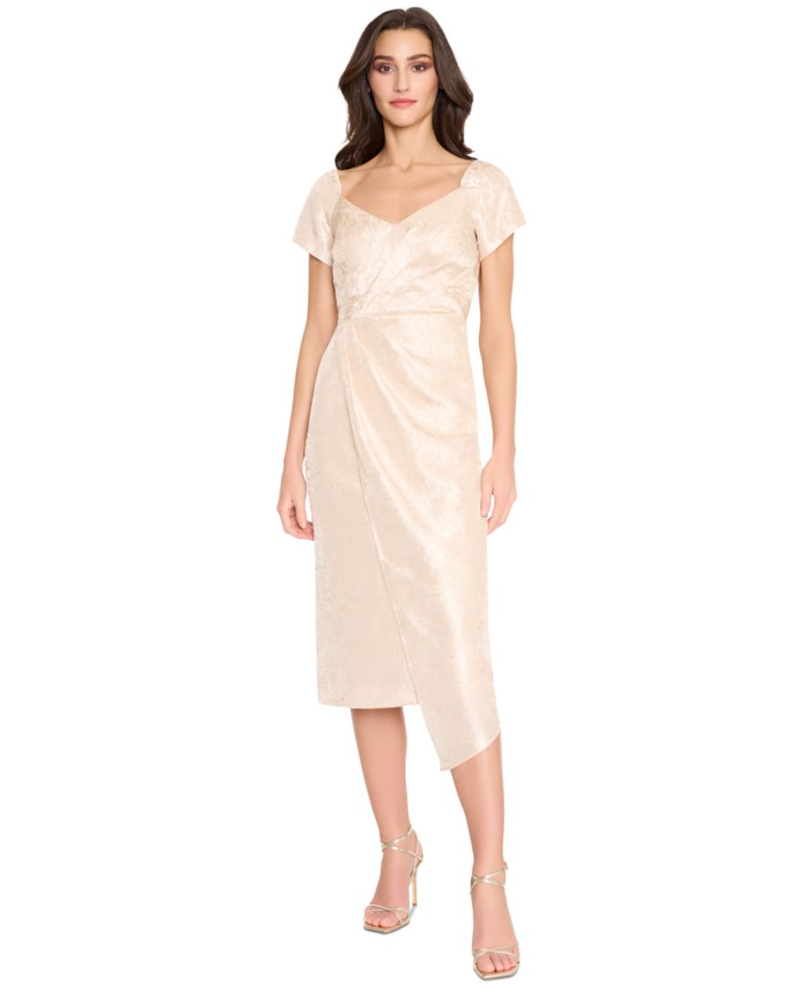 

Женское миди-платье Tahari с вырезом сердечко и асимметричным подолом Tahari ASL, Champagne