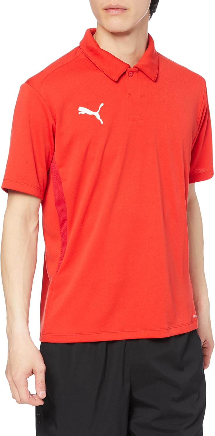 

Мужская футболка-поло PUMA TeamGOAL Multi 659462, идеально подходит для футбола, клубных мероприятий и командных тренировок, белый/красный/красный