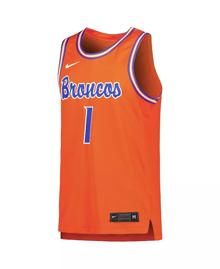 Мужская 1 Boise State Broncos Реплика баскетбольная майка Nike, оранжевый — фото 3