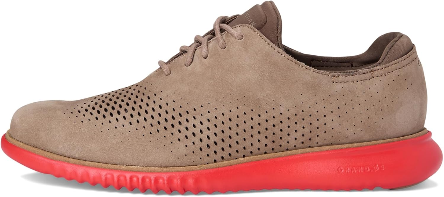 Мужские оксфорды Cole Haan 2.Zerogrand с лазерной перфорацией, Irish Coffee Nubuck/Truffle — фото 4