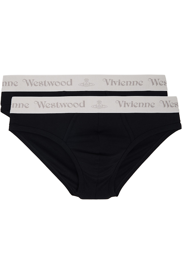 

Комплект из двух трусов с эластичным поясом Vivienne Westwood, черный