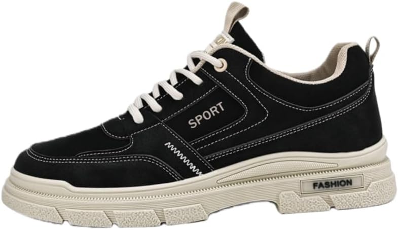 

Мужские стильные повседневные шнурованные кроссовки - для ежедневного использования на улице, поездок на работу, путешествий, дышащие Fusecottc, черный