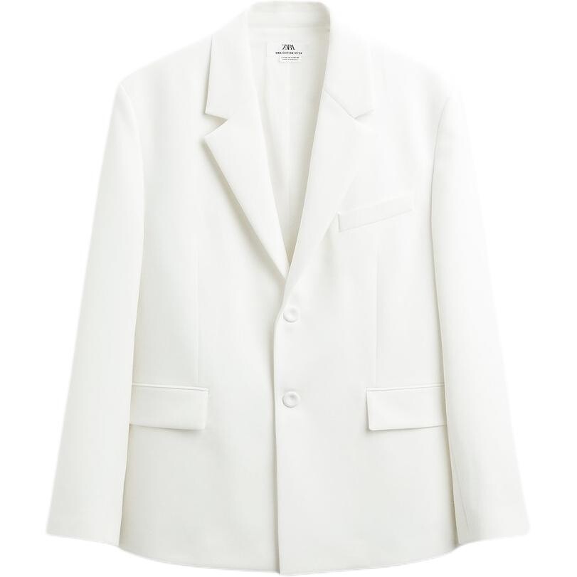 

Деловой костюм мужской матово-белый Zara, белый