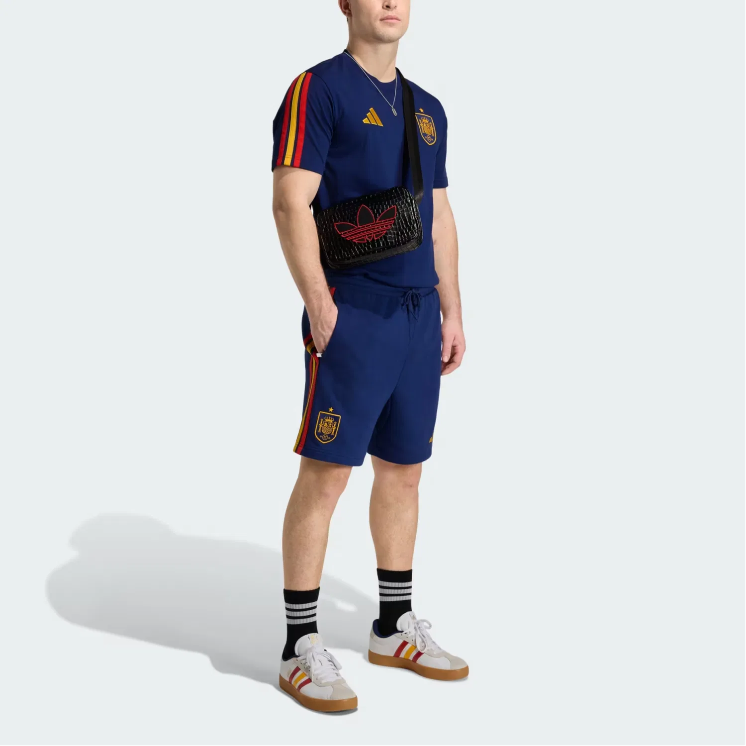 Футболка AdiClub Spain Dna Adidas, Dark Blue — фото 4