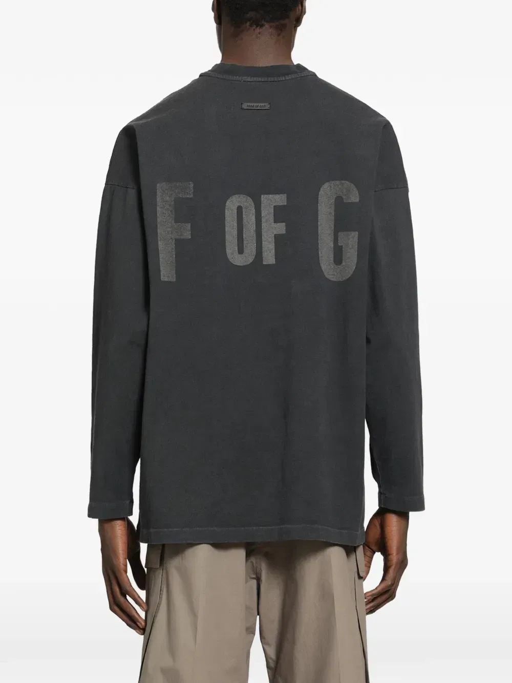 Футболка с длинными рукавами и логотипом Fear Of God, черный — фото 3