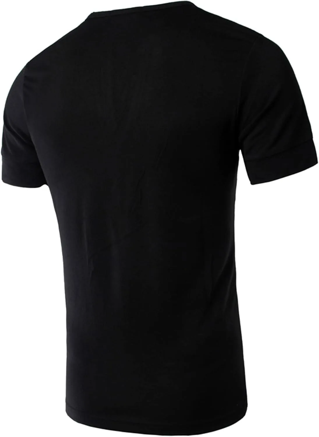 Мужская футболка с v-образным вырезом casual stretch cotton — фото 2