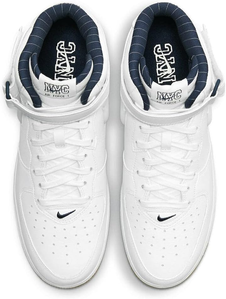 Мужские кроссовки Nike Air Force 1 Mid '07 QS, белый/синий — фото 4