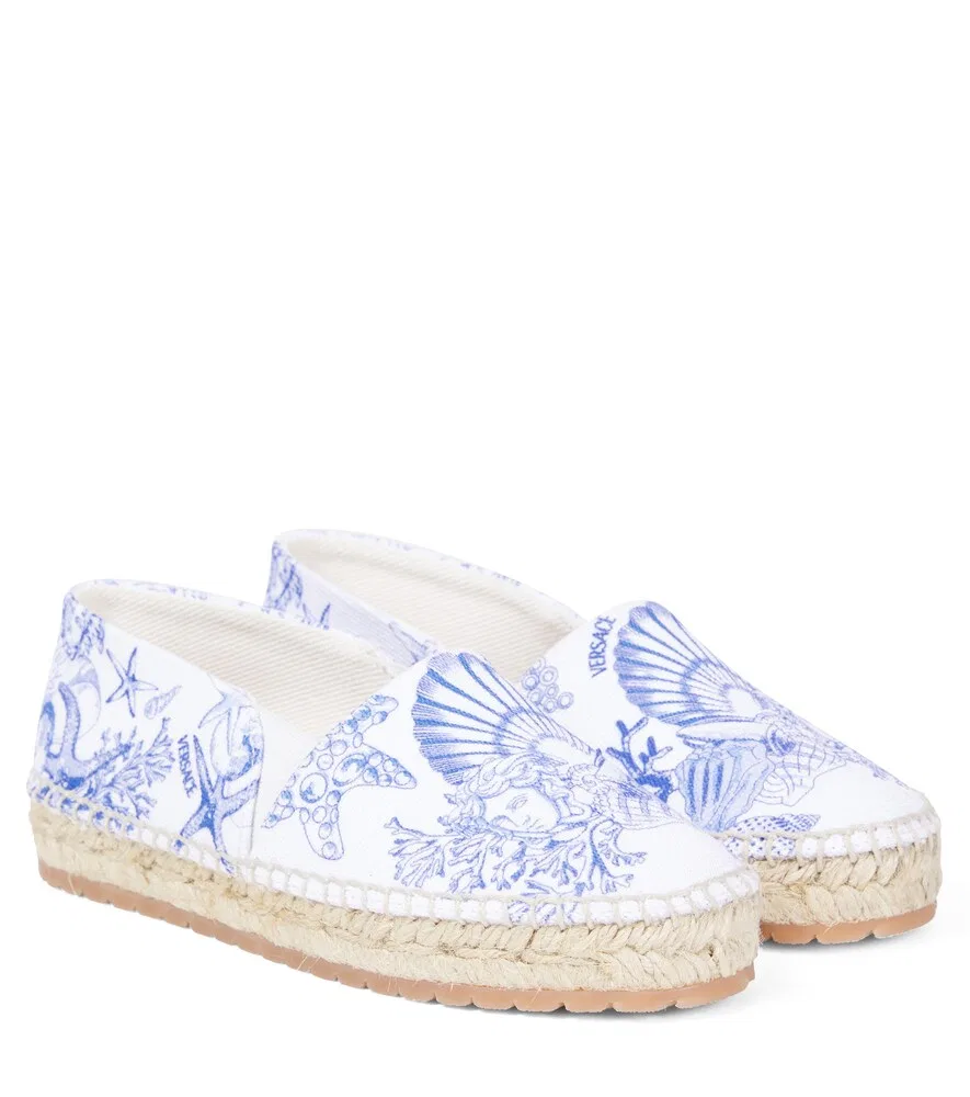 Эспадрильи из парусины Coral Theatre Versace Kids, синий