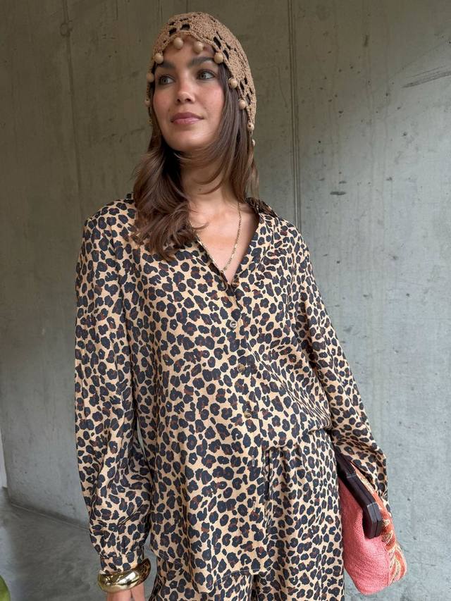 

Футболка Miley с леопардовым принтом Never Fully Dressed, Beige