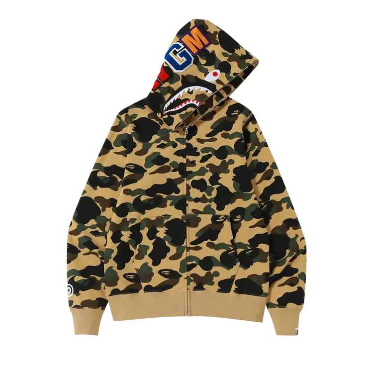 

Худи BAPE 1st Camo Shark Full Zip 'Yellow', желтый