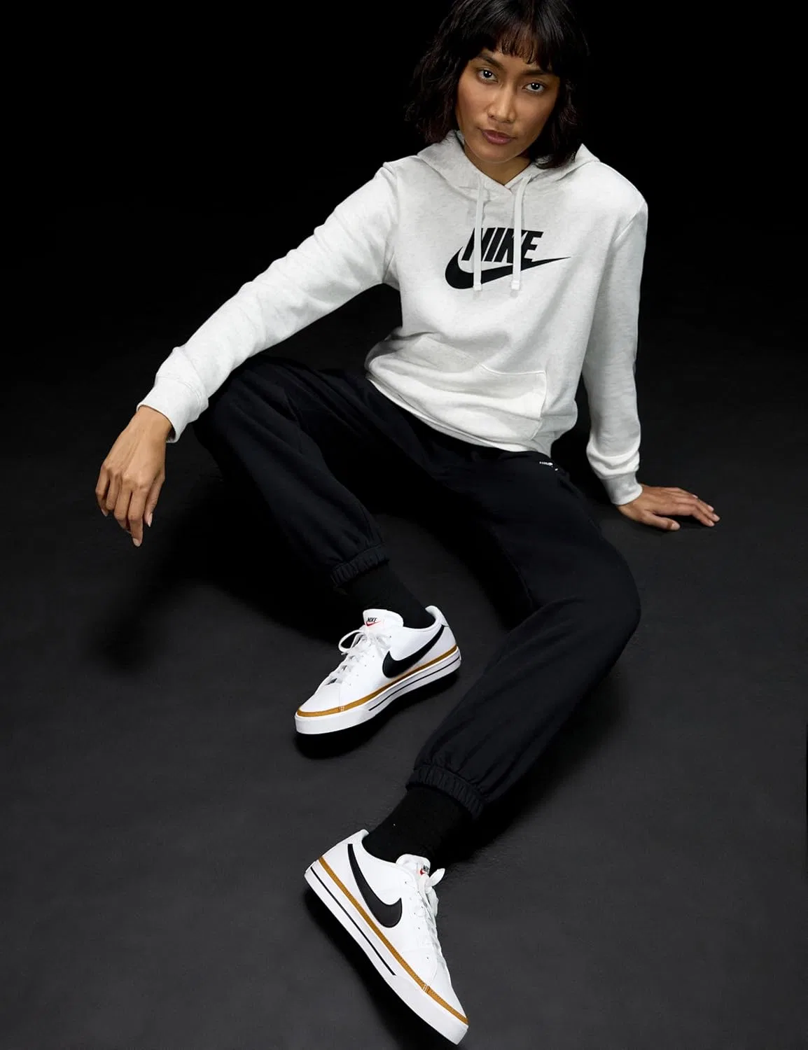 Кроссовки теннисные Nike Court Legacy Next Nature, белый/черный/Desert Ochre/Team Orange — фото 2