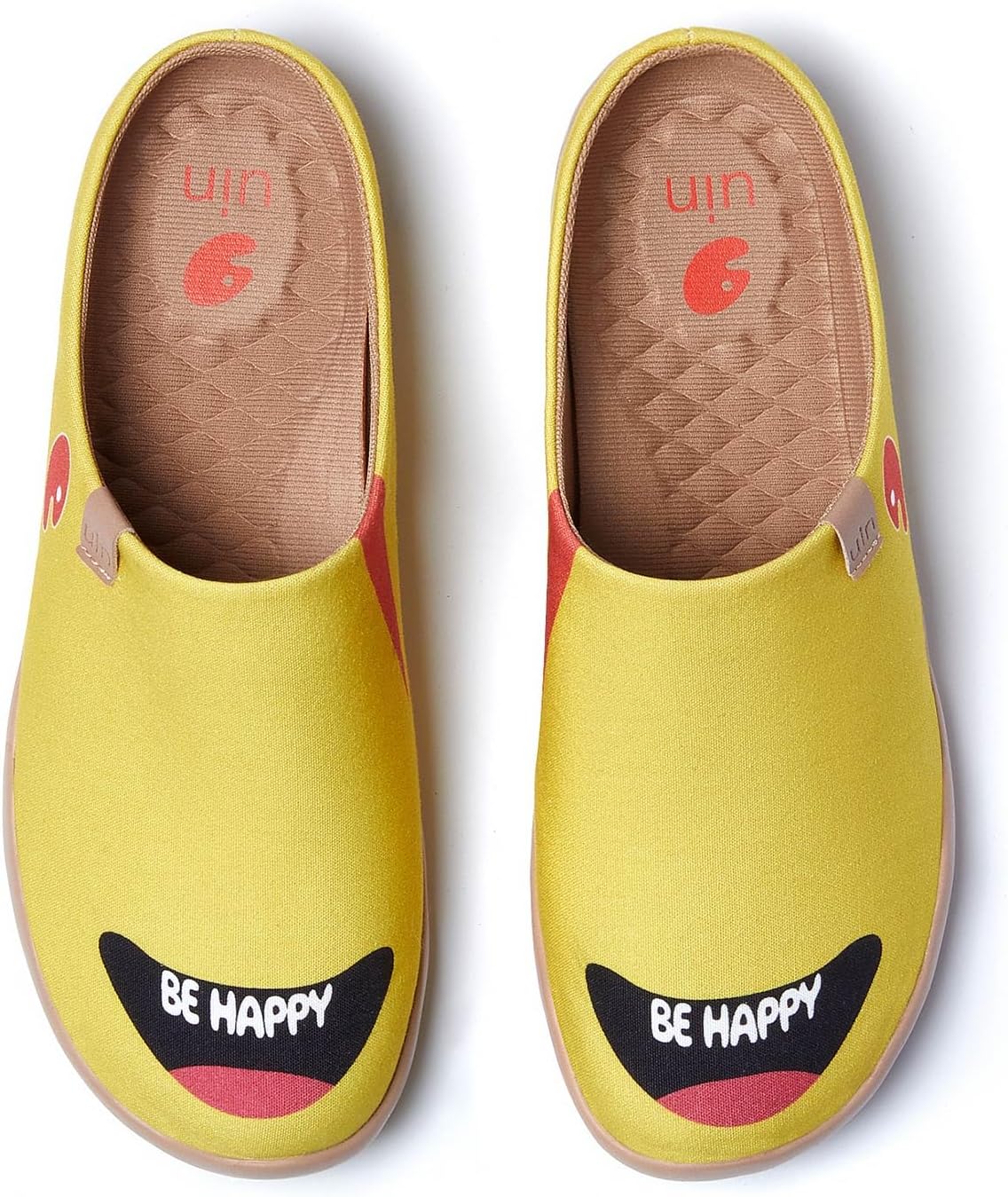 

Мужские легкие тапочки UIN с росписью, удобные мюли для ходьбы, повседневного дома и путешествий, обувь Малага, Be Happy
