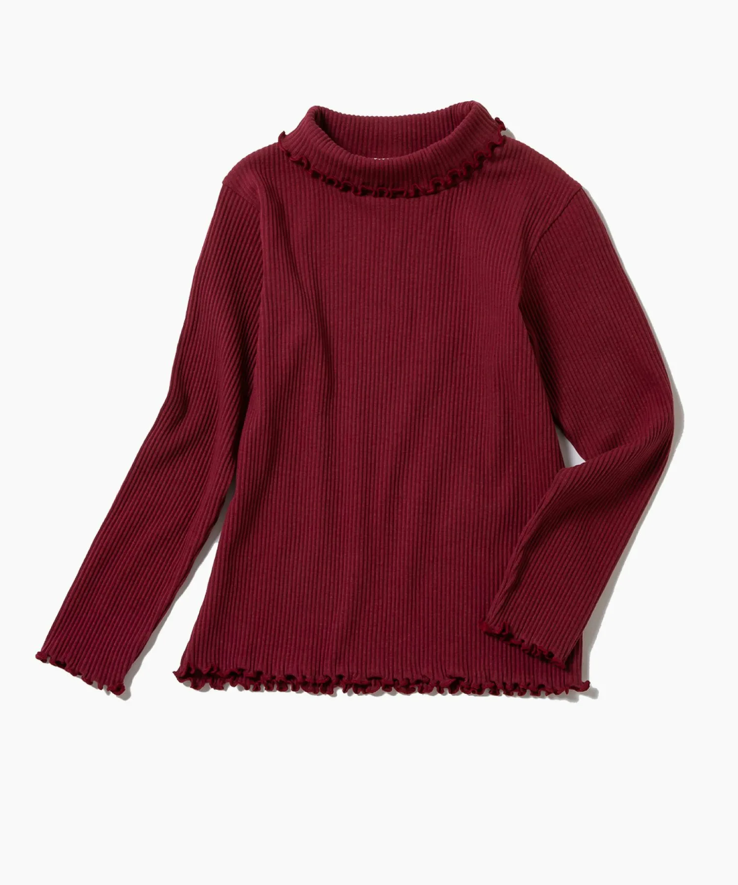 Водолазка в рубчик Ever Closet, Wine Red — фото 3