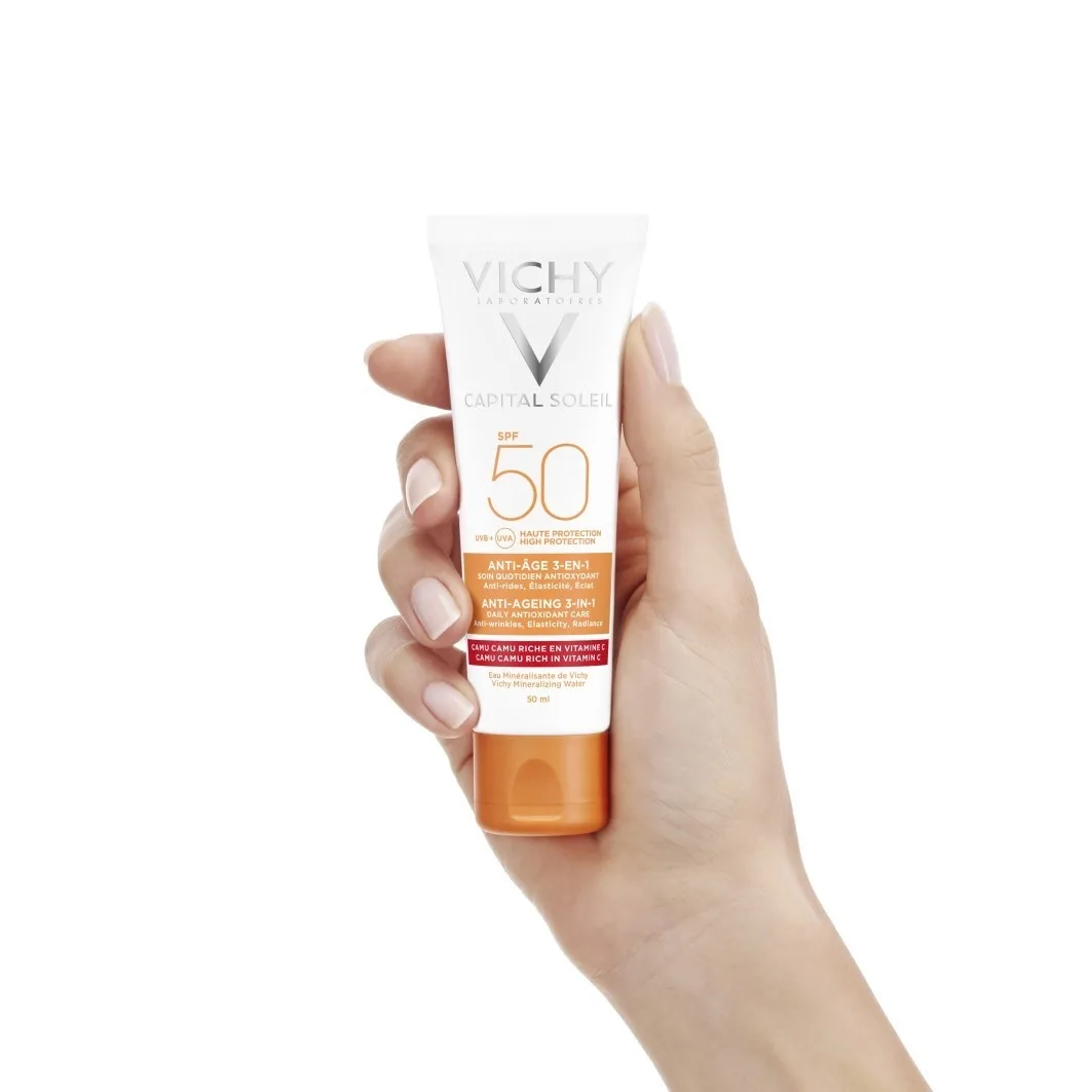 Солнцезащитный крем Capital Soleil Anti-Age SPF 50 Vichy, 50 мл — фото 3