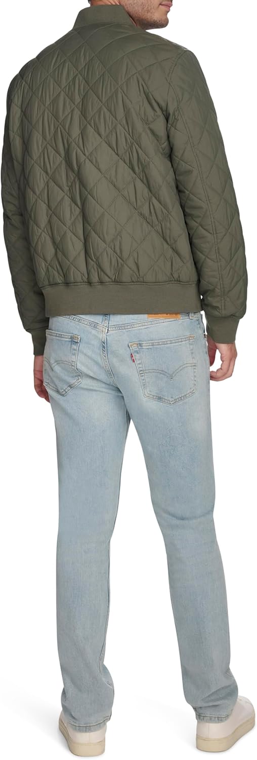 Мужская куртка-бомбер Levi's с ромбовидной стежкой, Sage Green — фото 4