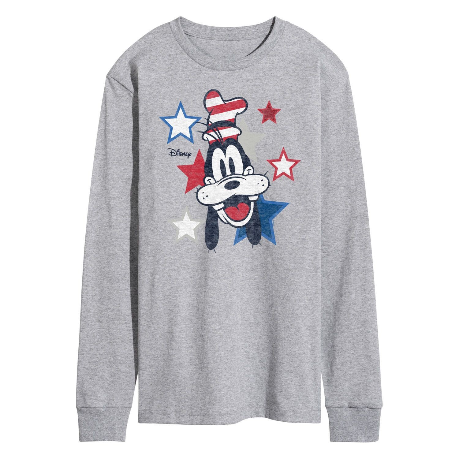 

Мужская футболка Disney's Goofy Americana с длинным рукавом Licensed Character