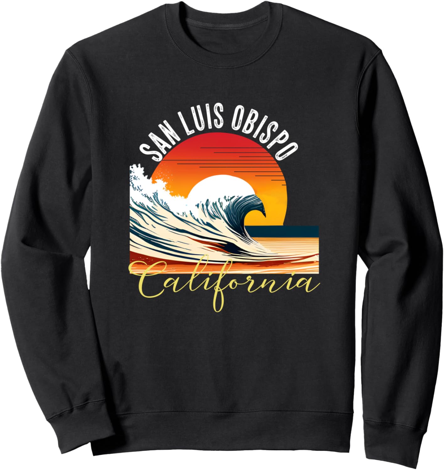 

Ретро винтажная одежда Сан-Луис-Обиспо - Толстовка Сан-Луис-Обиспо San Luis Obispo Vacation Outfits & Beachwear, черный