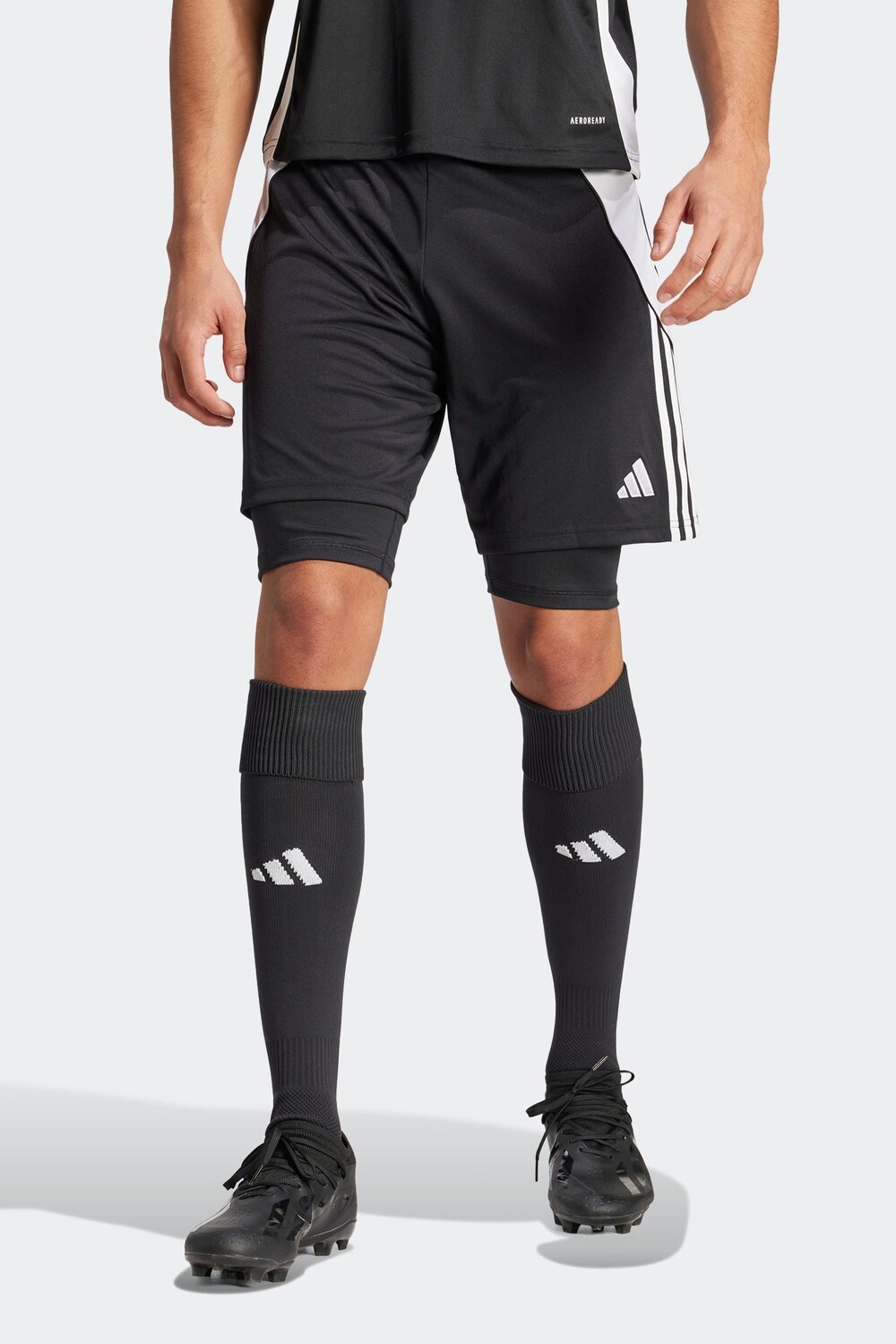 

Тренировочные шорты 2-в-1 Tiro 24 2-в-1 Adidas, черный