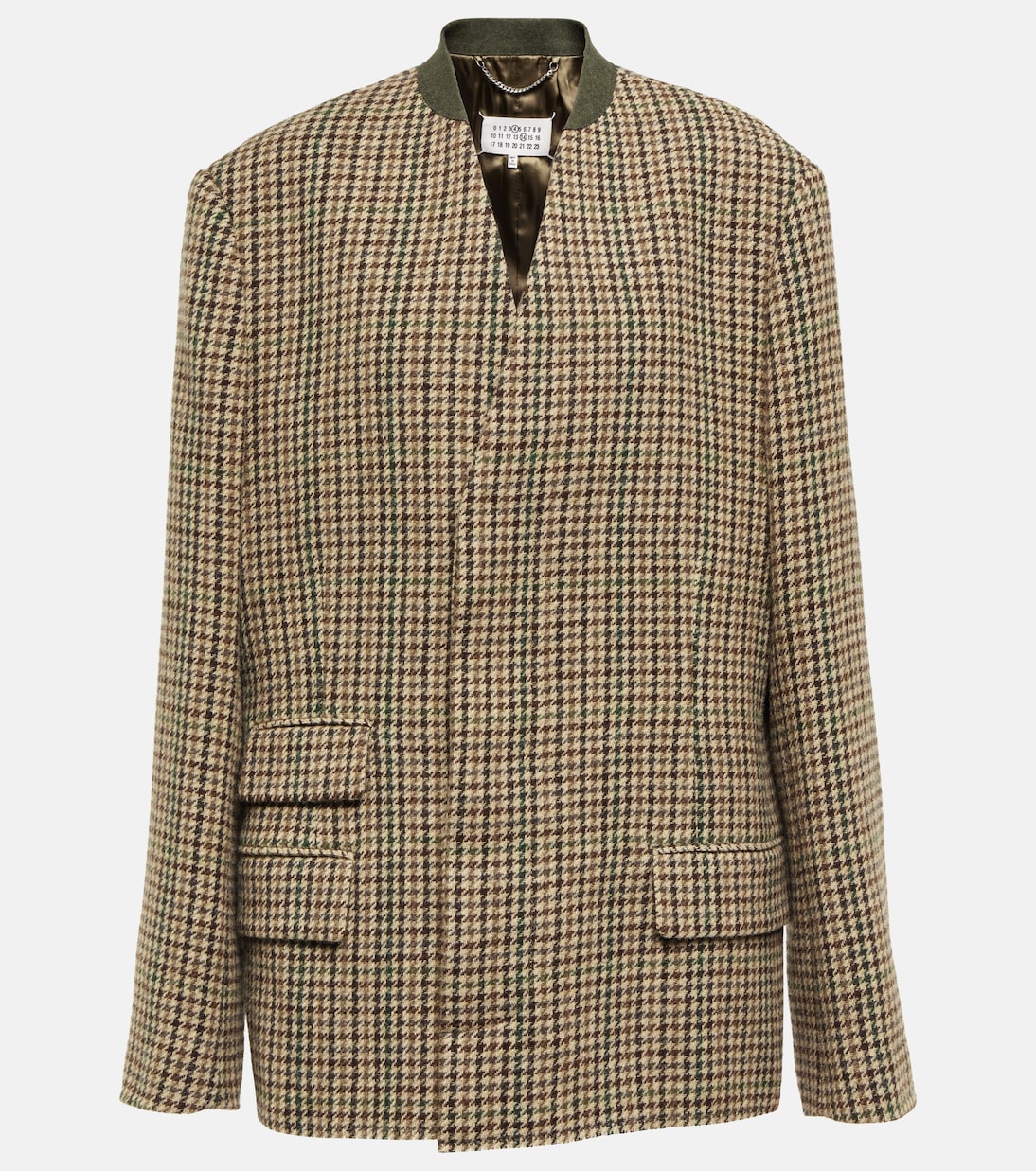 

Куртка в ломаную клетку Maison Margiela, Brown Shetland
