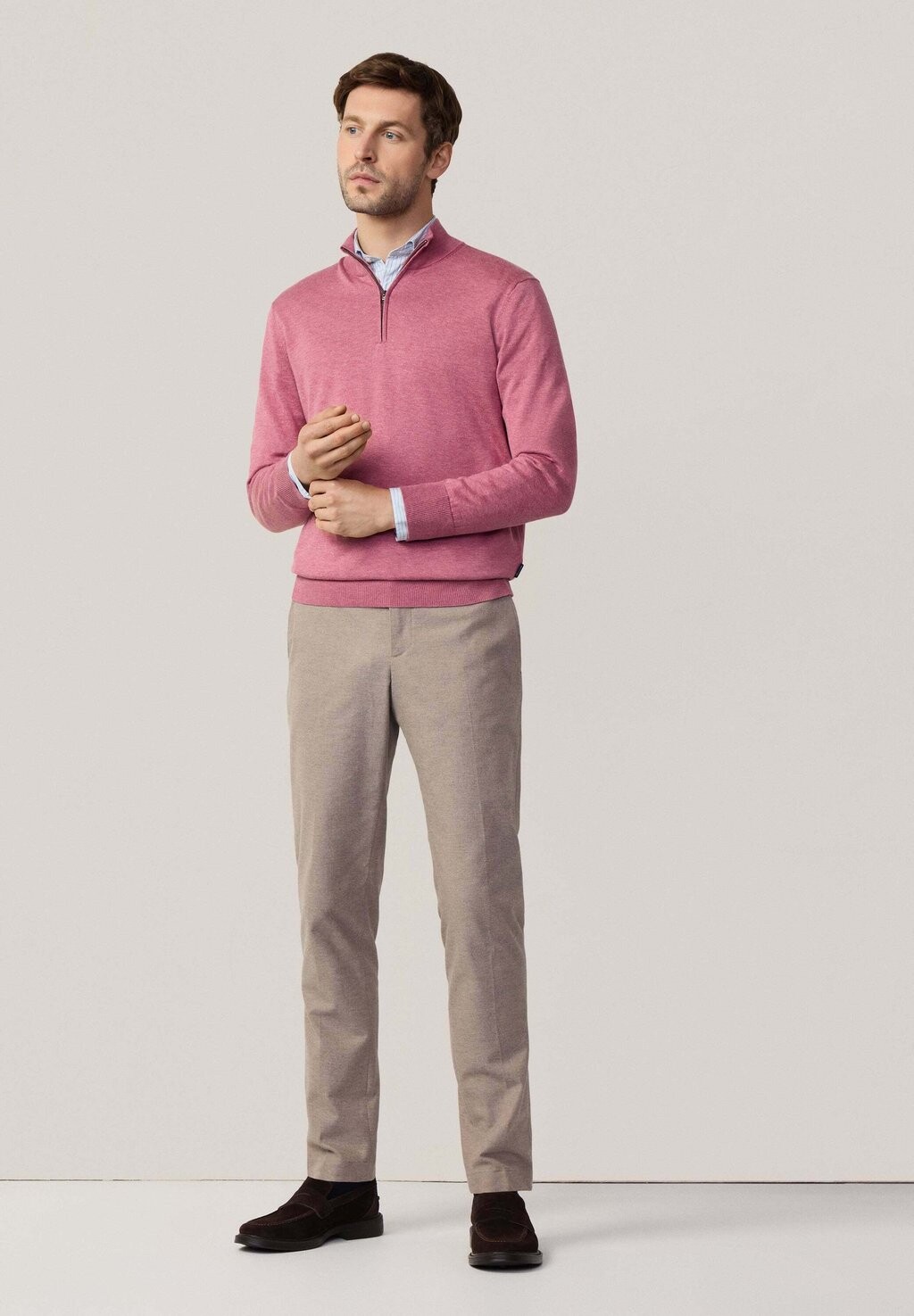 

Джемпер 1/2 ZIP Façonnable, светло-розовый
