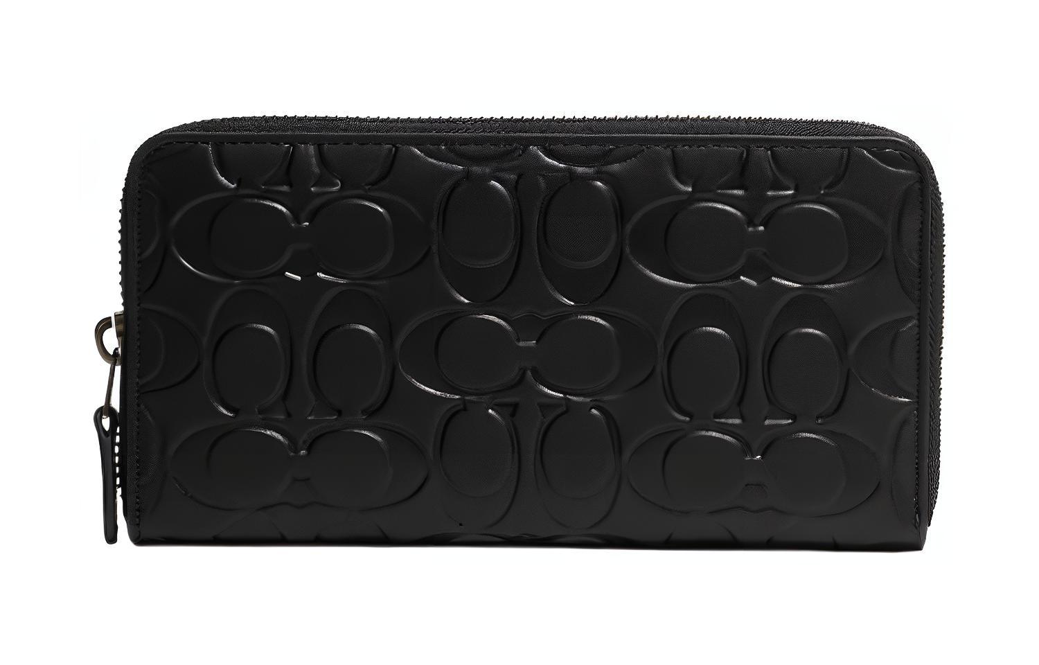 

Кошелек-книжка из коровьей кожи для карт женский черный COACH