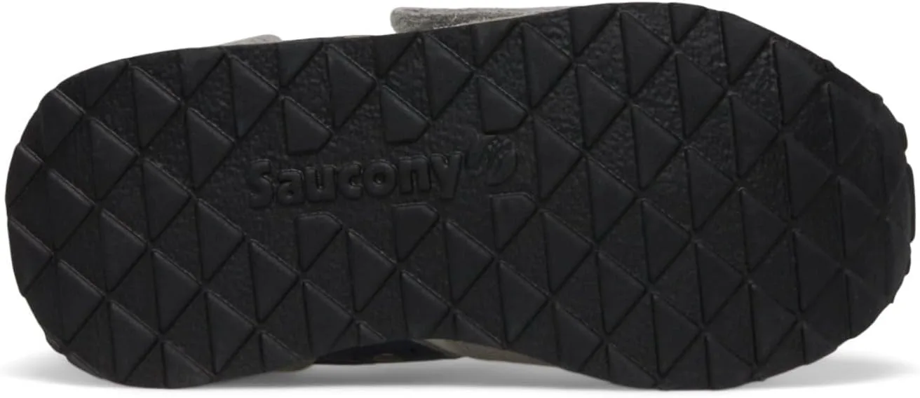 Кроссовки Saucony Unisex-Child Originals Jazz на липучке (для малышей/детей младшего возраста), серый/темно-синий/зеленый — фото 2