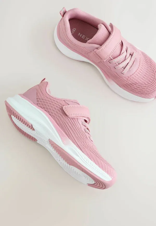 Кроссовки Next, Wide fit (g) fit elastic lace up trainers, розовый — фото 3