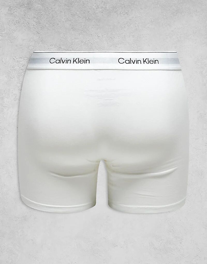 Комплект из 3 трусов-боксеров Calvin Klein Icon Cotton Stretch, цвет "три в одном" белый — фото 4