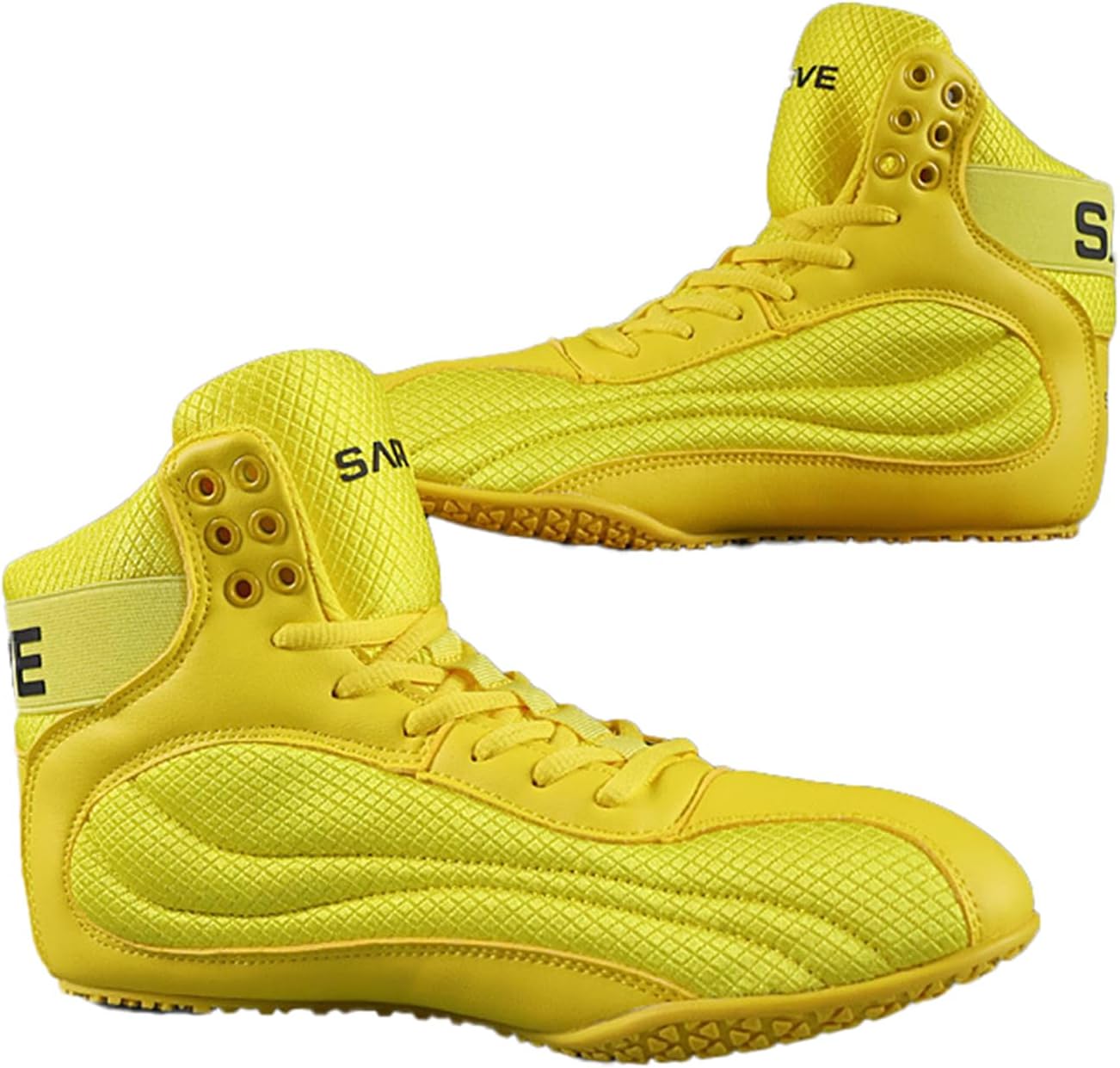 

Профессиональные боксерские кроссовки для мужчин, обувь для борьбы, боевых искусств, тренировок, ММА, с противоскользящей прочной подошвой Generic, желтый