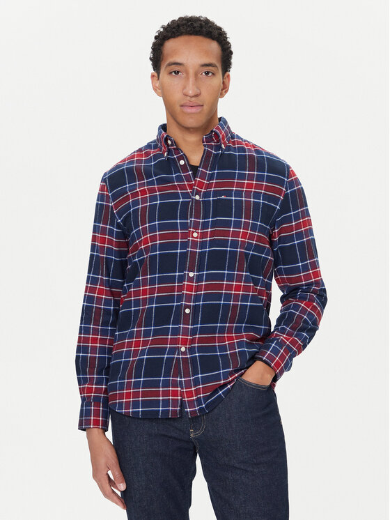 Рубашка regular fit Hero MW0MW40473 Tommy Hilfiger, синий