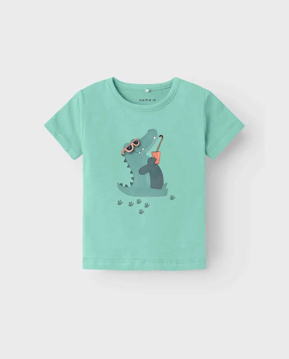 

Детская футболка с короткими рукавами name it, цвет Verde Agua