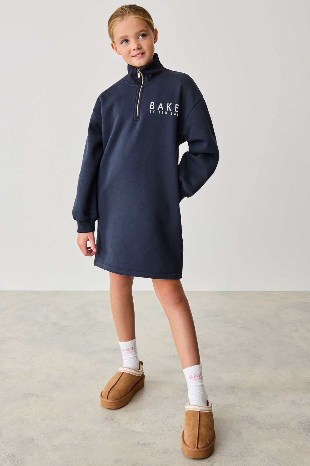 

Платье свитер с застежкой молнией на вороте Baker By Ted Baker, синий