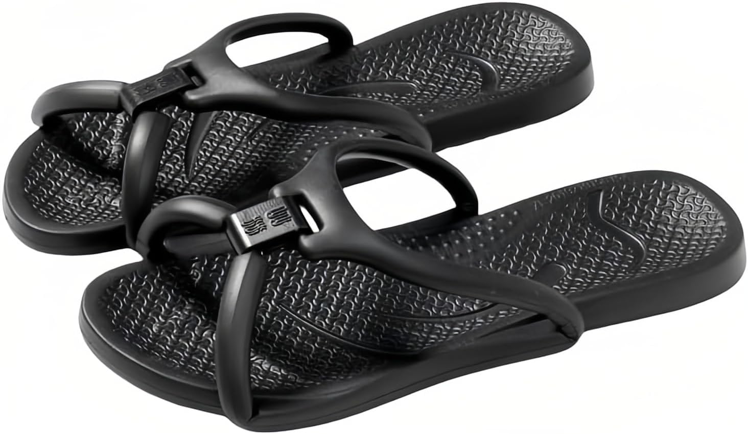 

Съемные и складывающиеся японские шлепанцы для путешествий, противоскользящие, быстро сохнущие для отеля, спортзала, пляжа, ванной, душа, спа и плавания Zbh1985, черный