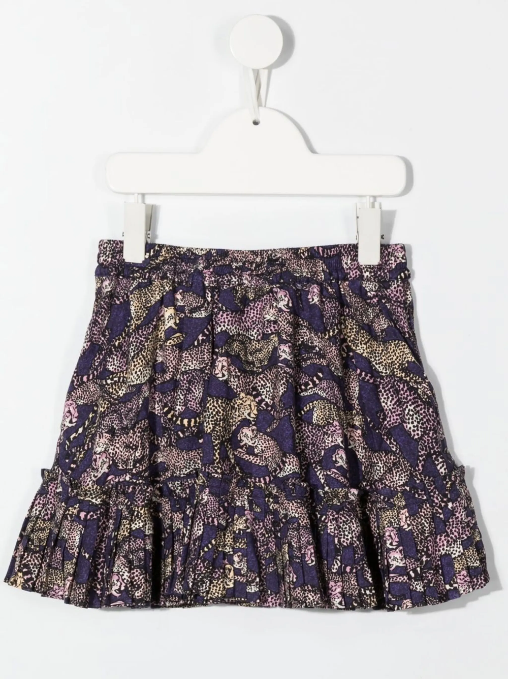 Юбка с кулиской и анималистичным принтом Kenzo Kids, фиолетовый — фото 2