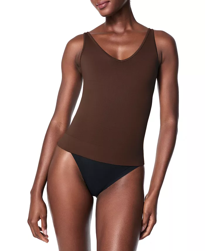 

Женский повседневный бесшовный утягивающий топ SPANX, коричневый