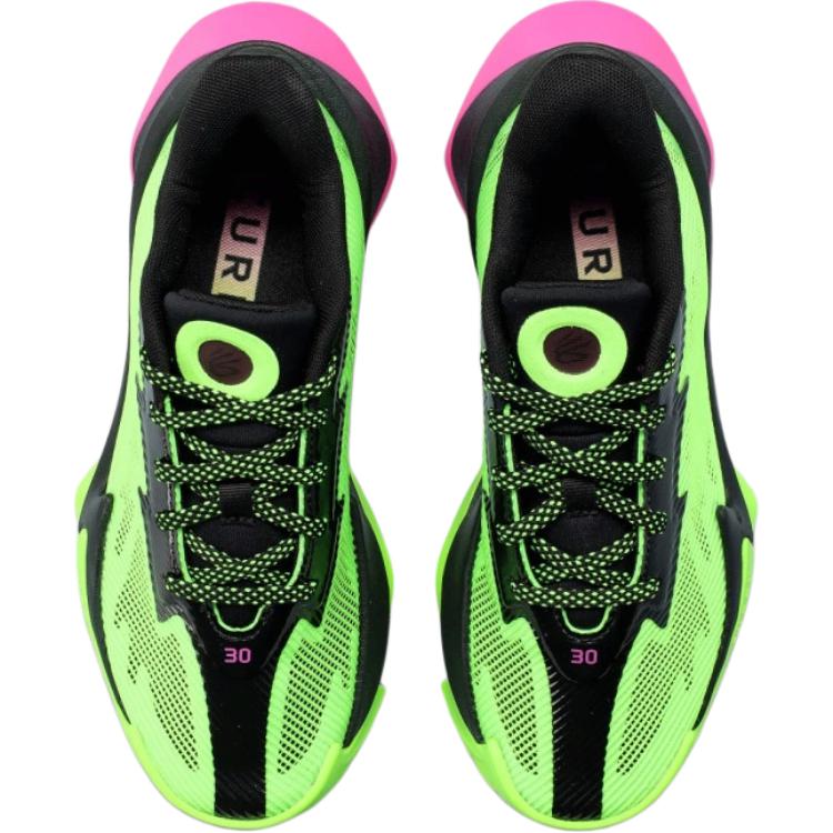 Curry Series 7 низкие детские баскетбольные кроссовки Unisex Under Armour, зеленый — фото 4