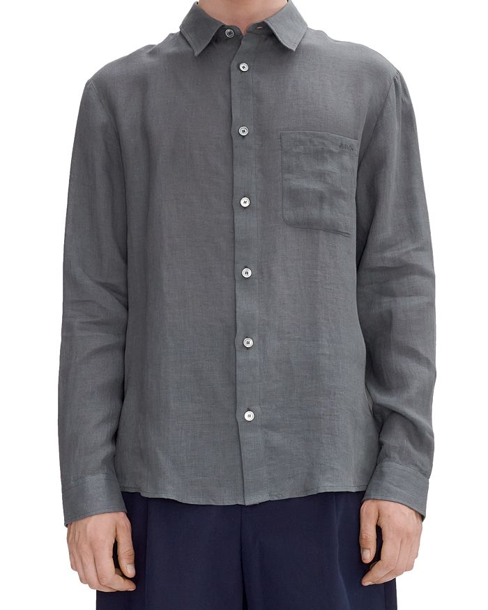 

Кассэл Рубашка из льна Regular Fit A.P.C., серый